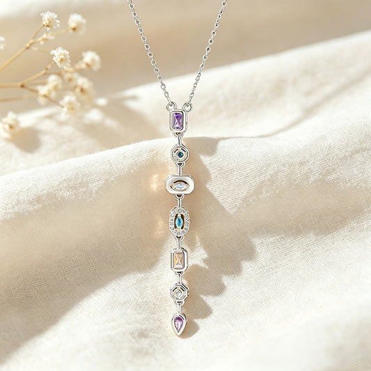 Color Gemstone Pendant Necklace