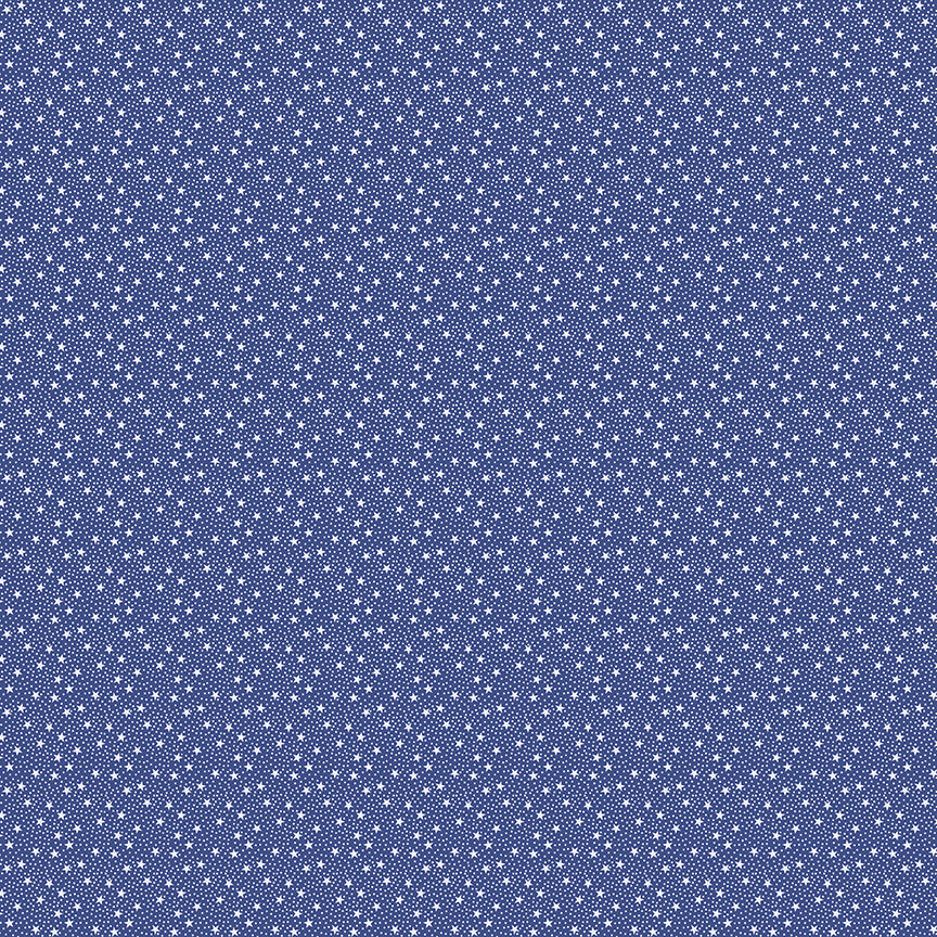Dear Sweethearts Tiny Stars & Dots Yardage – Navy | American Jane | In Stock