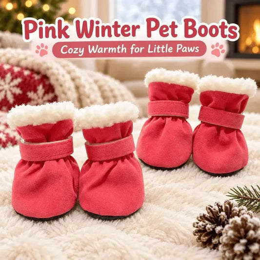 🐾Soft Velvet Puppy Booties, Warm Non-Slip Paw Covers for Small Dogs