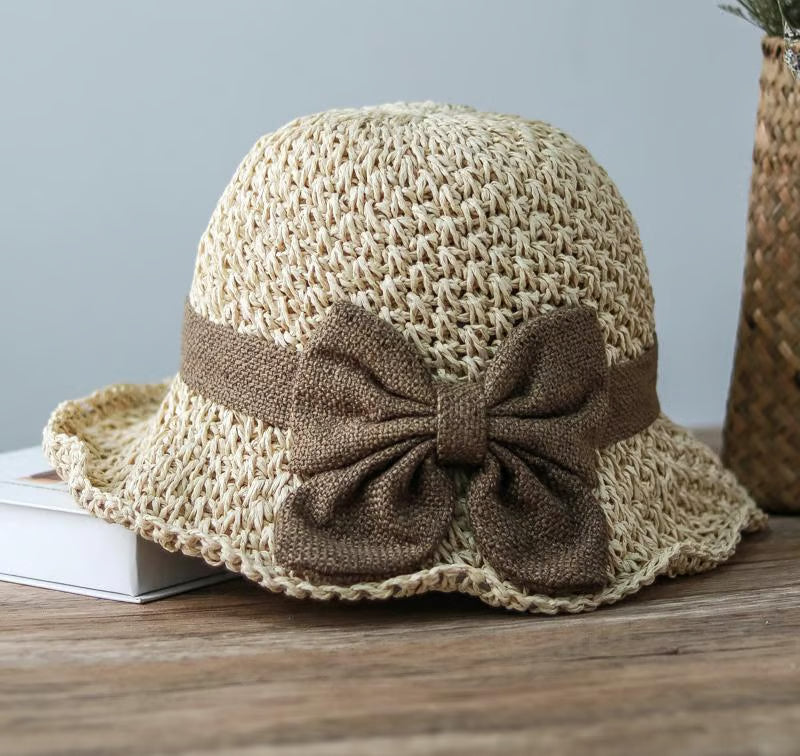 ๐ธ Retro Bow Summer Straw Hat