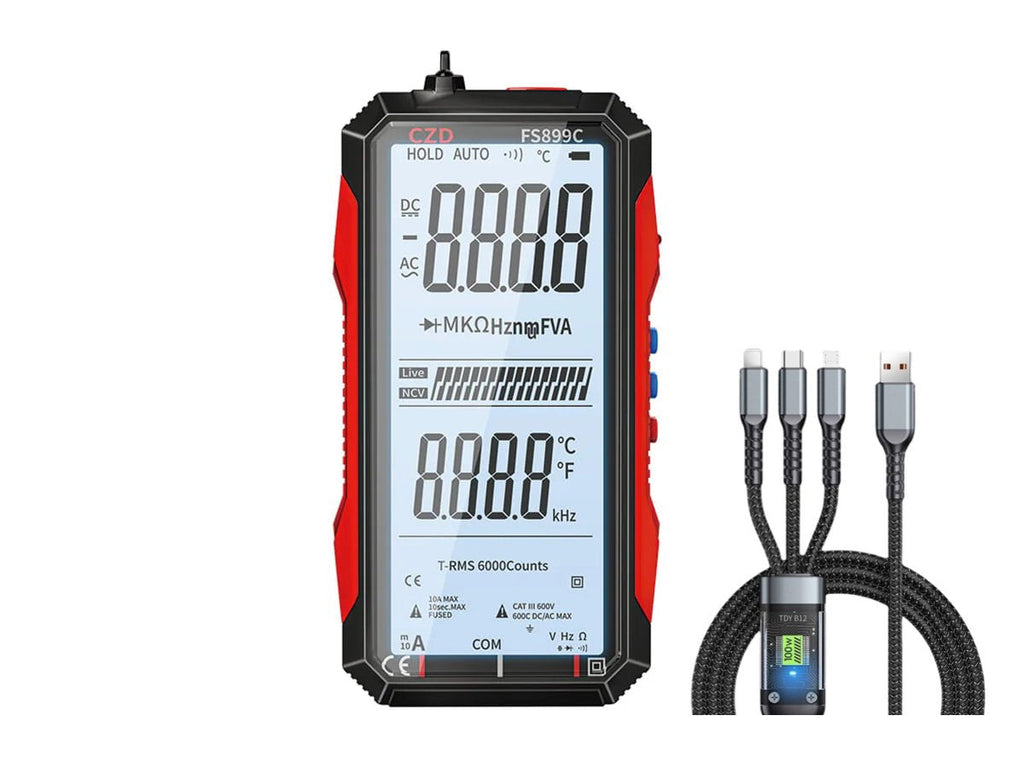 🔧 50% OFF NOW! ⚡ USB Rechargeable Digital Multimeter – Auto-Ranging, LCD Backlight & Portable Design 📏