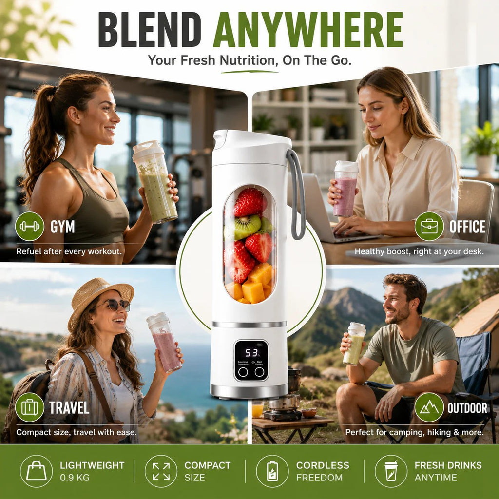 🔥LAST DAY SALE 49% OFF-🧊Portable USB Blender with LED Display - Perfect for Smoothies & Juices🥤