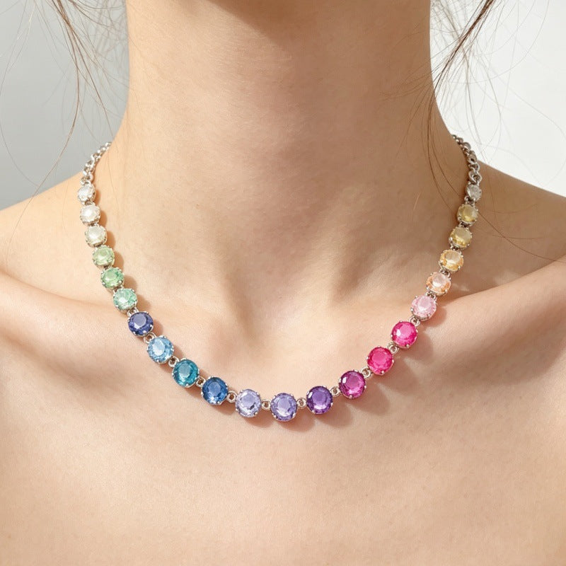 Rainbow Gemstone Necklace