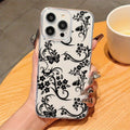 Black Floral Butterfly Phone Case Daily Carry Accessory
