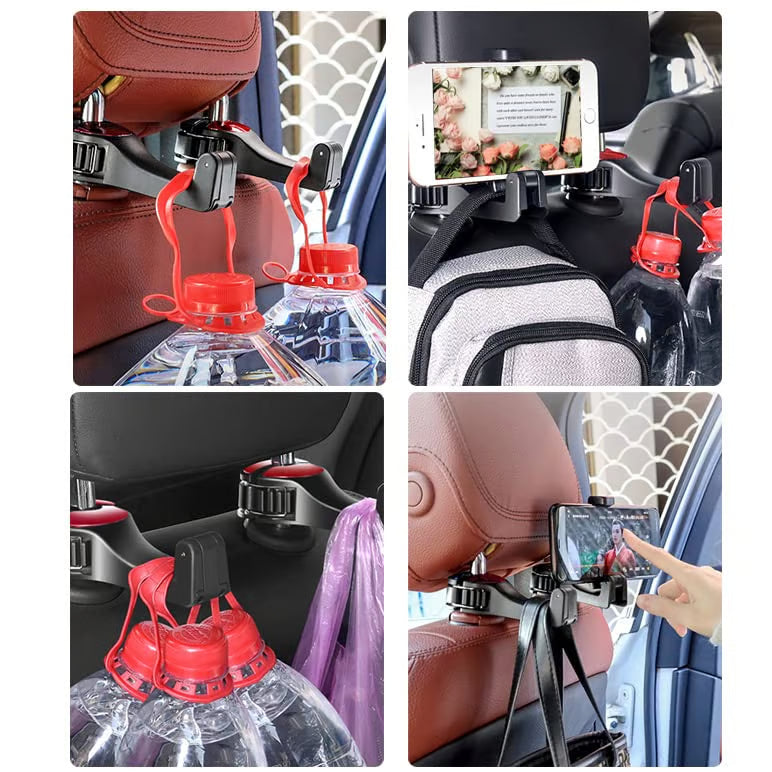 2 in 1 Car Headrest Hidden Hook