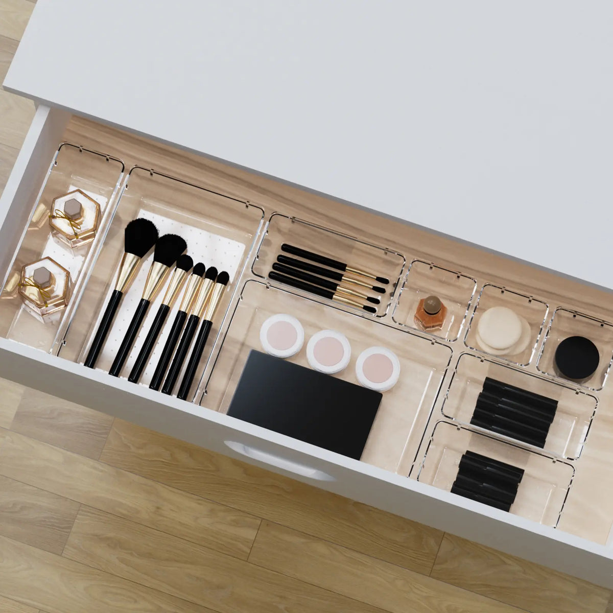 Clear Drawer Organizer Set 25-Piece