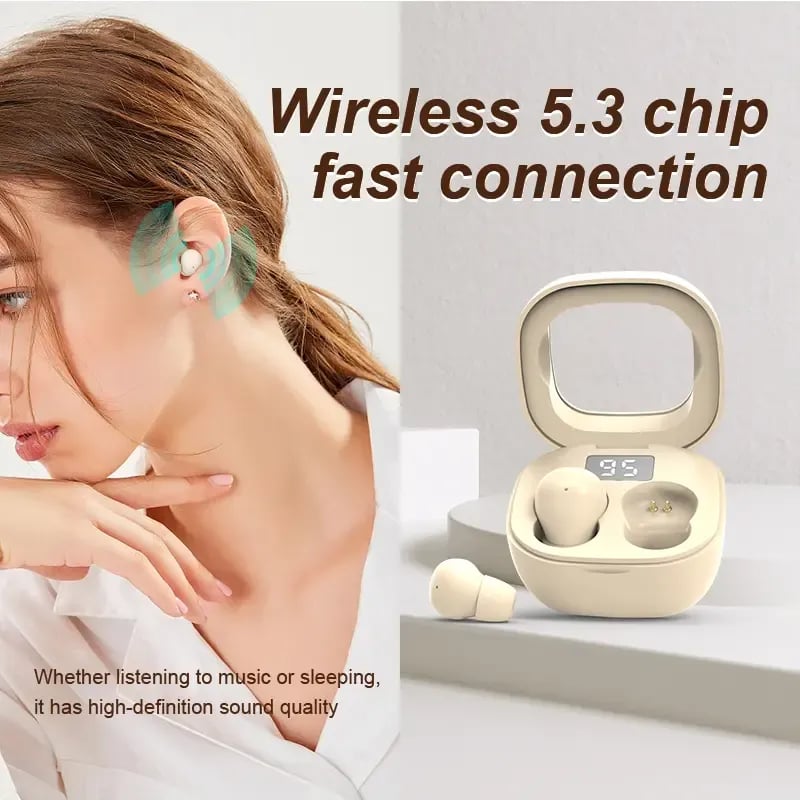 Hot Sale🌙 Ultra-Small Invisible Sleep Earbuds – 0.08oz Mini Noise Reduction Earphones with 25H Battery Life for Side Sleepers. Travel & Daily Use