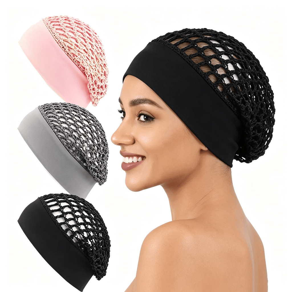 💖Hot 50% OFF🌹 3-Piece Stretchy Wide-Edge Sleeping Cap Set