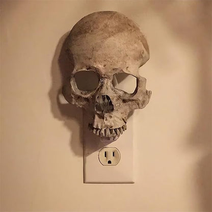 Human skull lamp