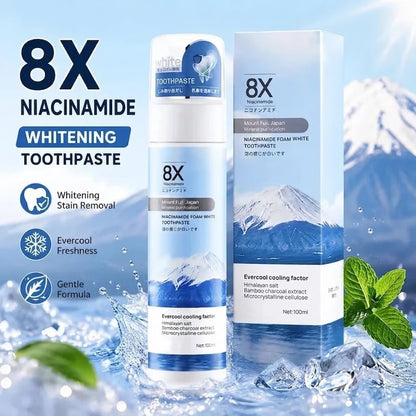 Dr.ville 8X Niacinamide Foaming Whitening Toothpaste 8X - Fresh Breath Stain Removal Gentle Teeth Cleaning 100ml-D
