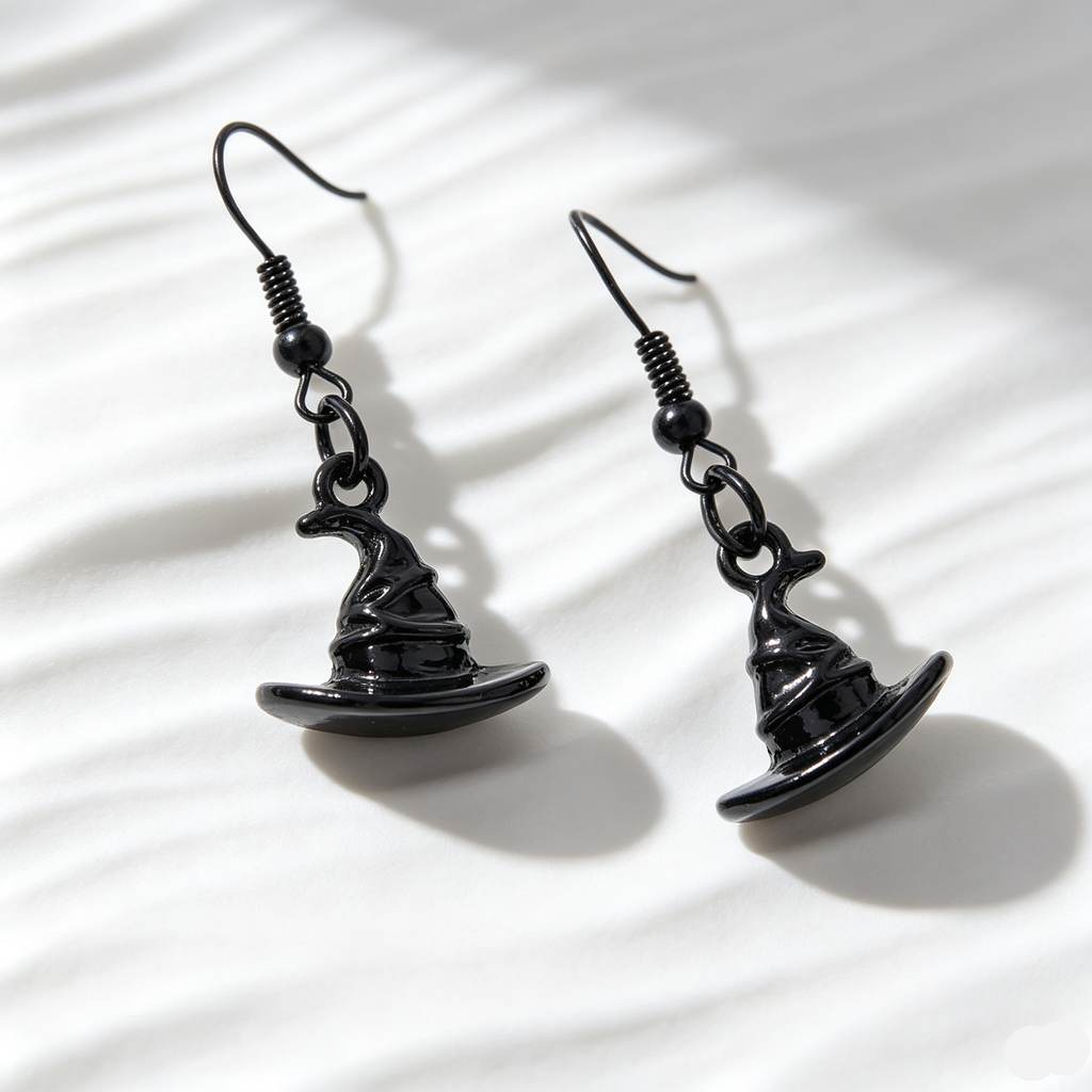 Witch Hat Halloween Dangle Earrings