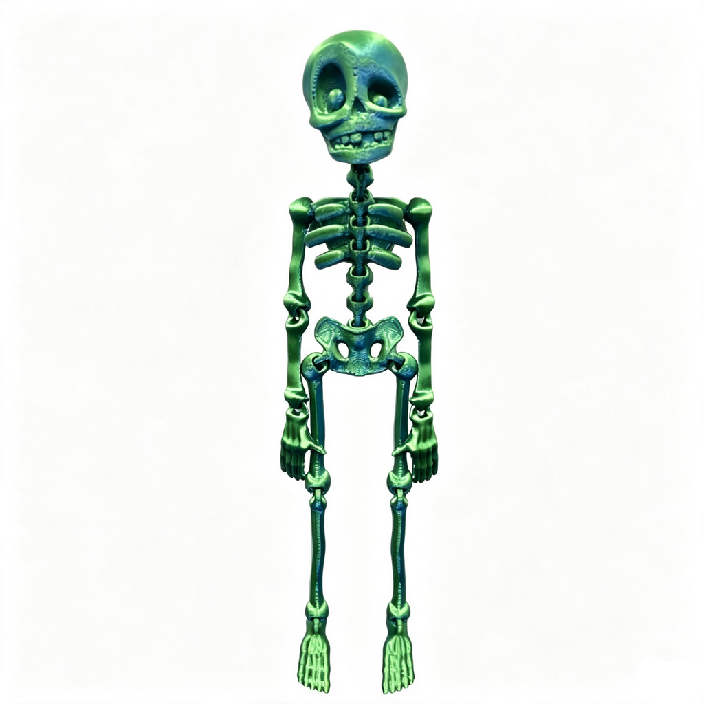 Articulated Skeleton Halloween Fridge Magnet