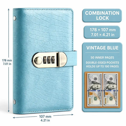 2026 Hot Sale💰🔐 A6 Cash Savings Binder with 3-Digit Lock – Budget. Save & Stay Organized