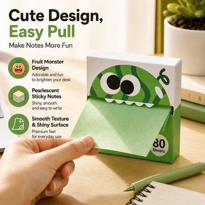 🔥 Buy 1 Get 1 Free ✨ Fruit Monster Pop-Up Sticky Notes 🍋🍏