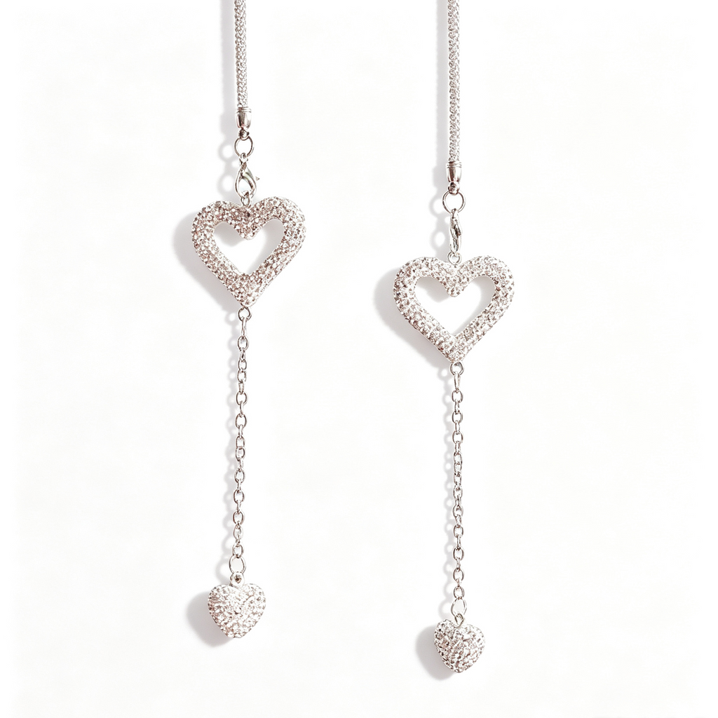 Heart Star Zircon Rearview Mirror Car Charm