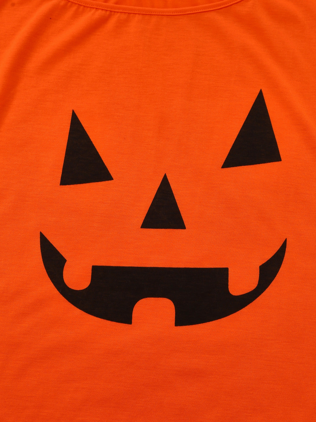 1960s Halloween One-Shoulder Pumpkin Face Dress