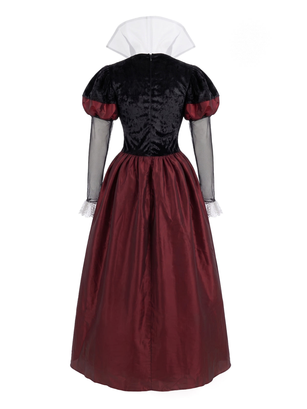 1970s Stand Collar Queen of Hearts Halloween Costume Dress