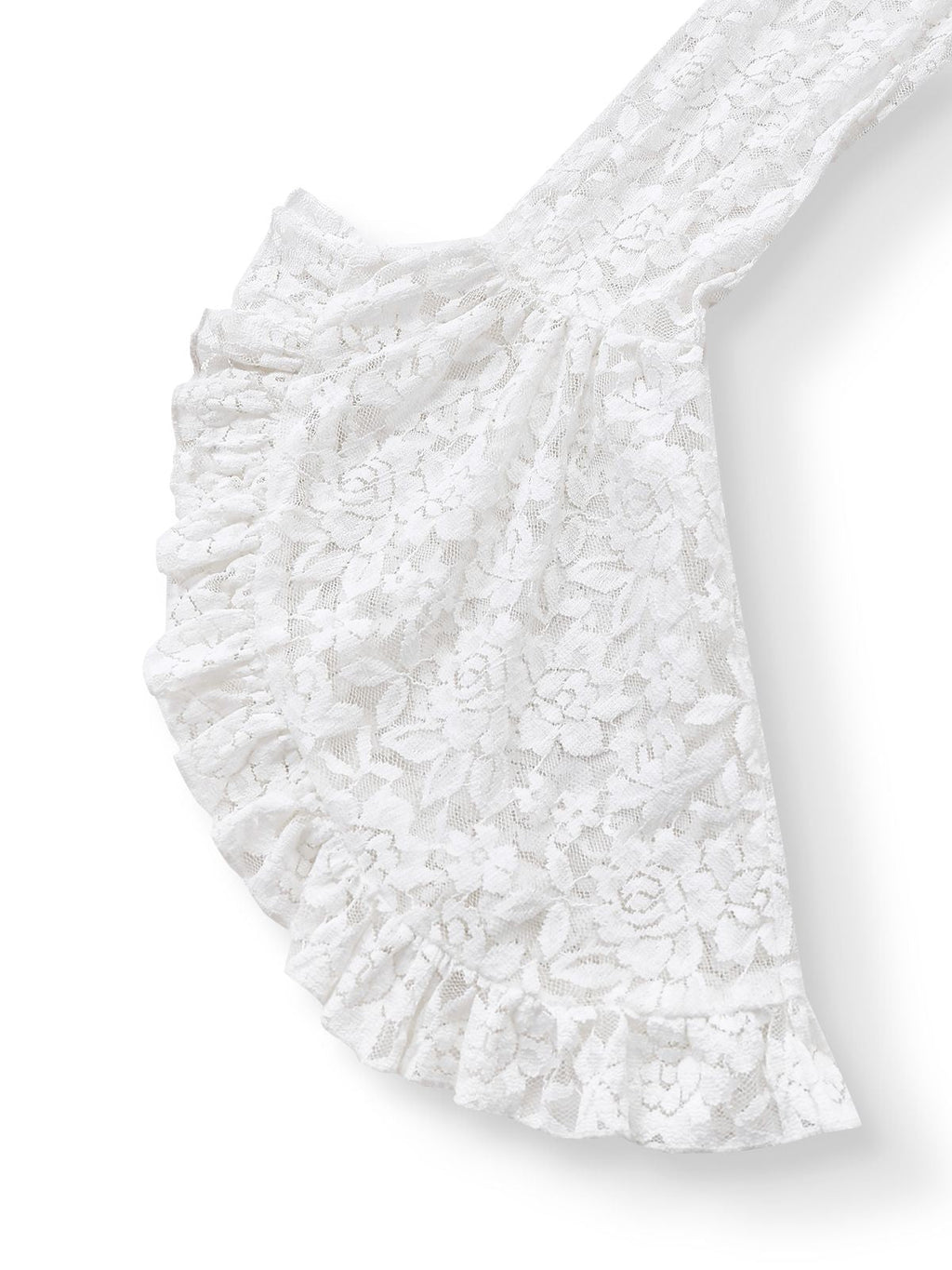 White 1980s Gigot Sleeve Victorian Lace Dress