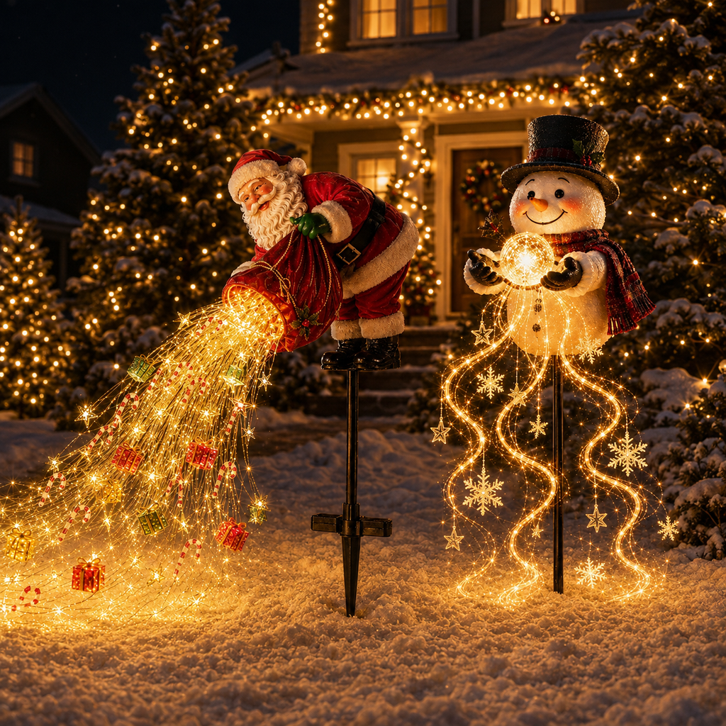 🎅Christmas Early Discount 49% Off 🎁 Santa's Magic Pour – Flowing LED Christmas Garden Light