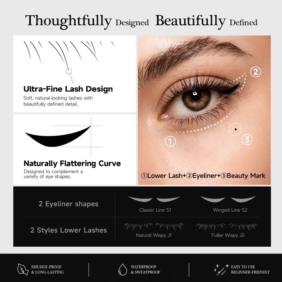 💖Hot 50% OFF🌹Black Box 3‑in‑1 Eye Makeup Stamp Kit