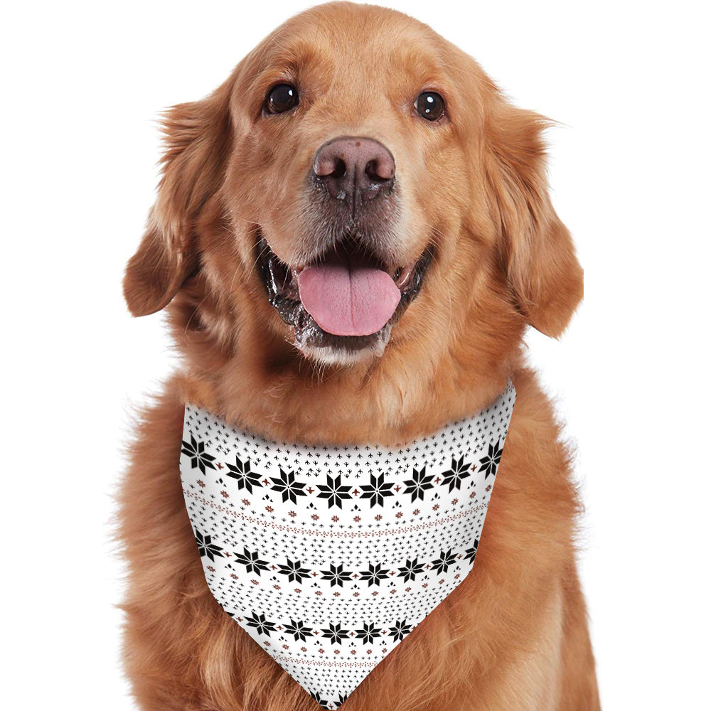 White snowflakes Print Matching Family Christmas Pajamas-Dog Pajamas Included
