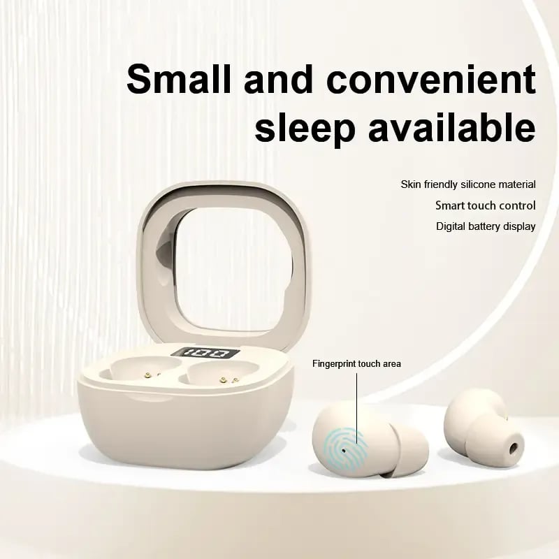 Hot Sale🌙 Ultra-Small Invisible Sleep Earbuds – 0.08oz Mini Noise Reduction Earphones with 25H Battery Life for Side Sleepers. Travel & Daily Use
