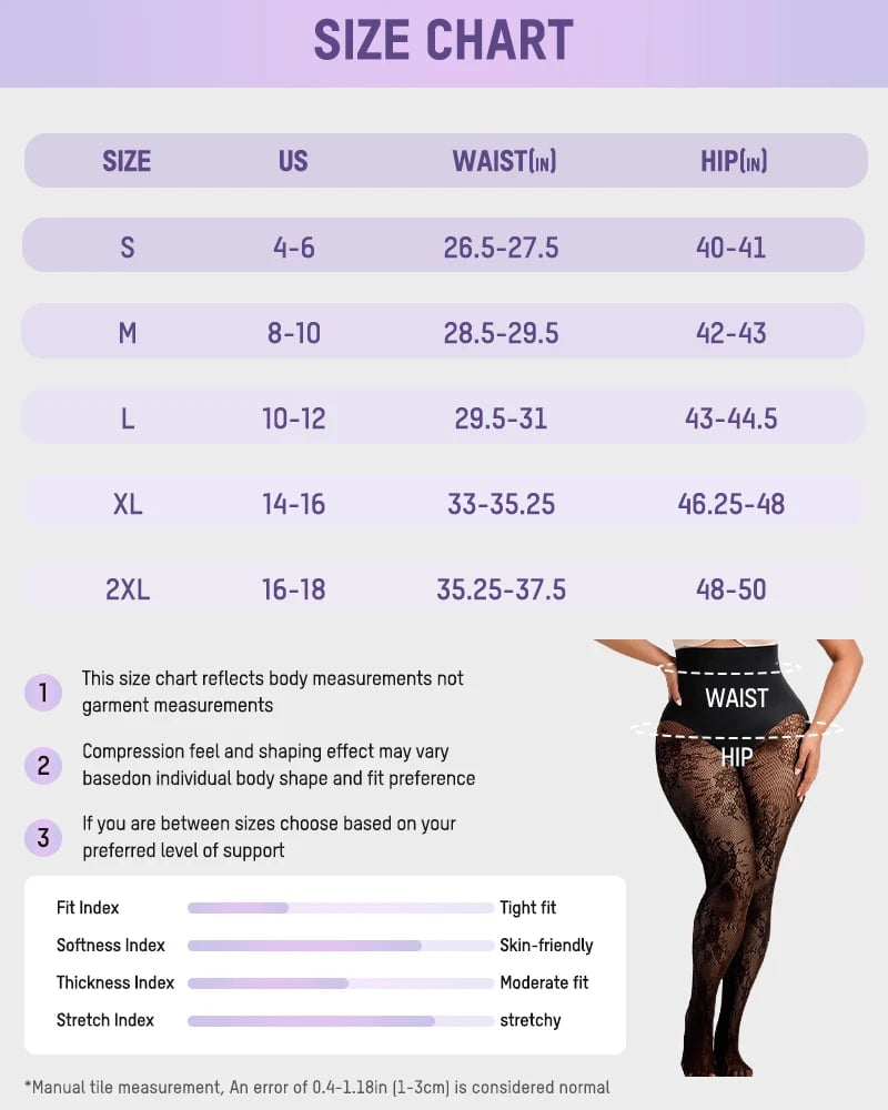 🔥Last Day 50% OFF - High-Waisted Floral Lace Shaping Tights