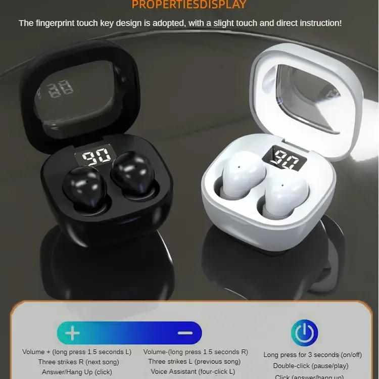 Hot Sale🌙 Ultra-Small Invisible Sleep Earbuds – 0.08oz Mini Noise Reduction Earphones with 25H Battery Life for Side Sleepers. Travel & Daily Use