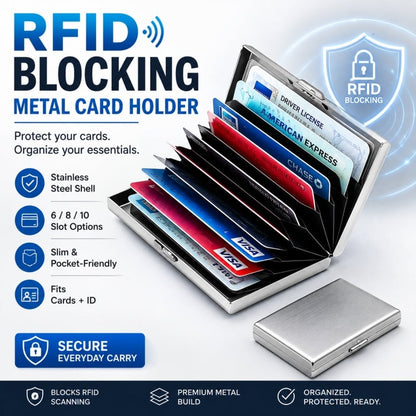 💳RFID Blocking Metal Card Holder