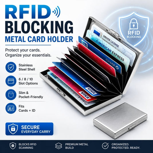 💳RFID Blocking Metal Card Holder