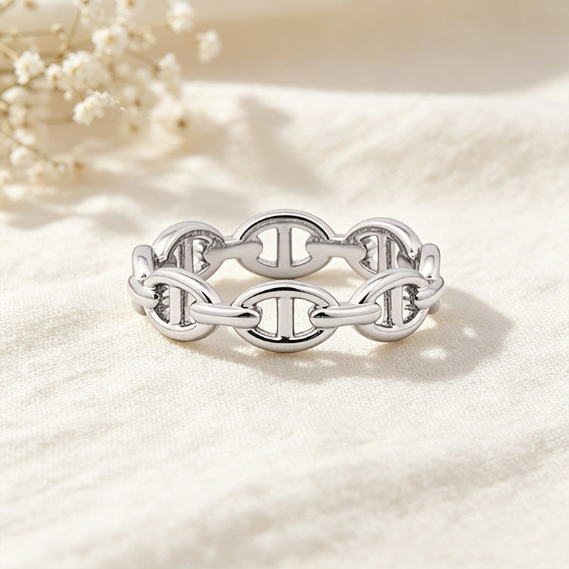 Chain Link Band Ring