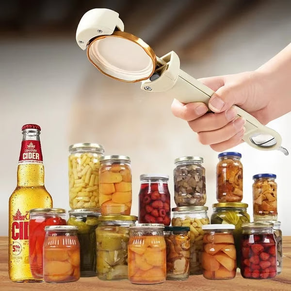 Multifunctional Adjustable Jar & Bottle Opener, Labor-Saving Lid Remover for Weak Hands & Seniors