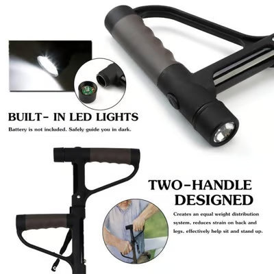 Aluminum Alloy LED Foldable Walking Stick | Non-Slip, Lightweight & Portable