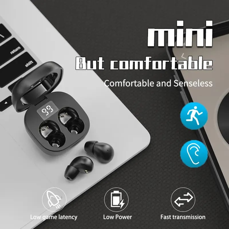 Hot Sale🌙 Ultra-Small Invisible Sleep Earbuds – 0.08oz Mini Noise Reduction Earphones with 25H Battery Life for Side Sleepers. Travel & Daily Use