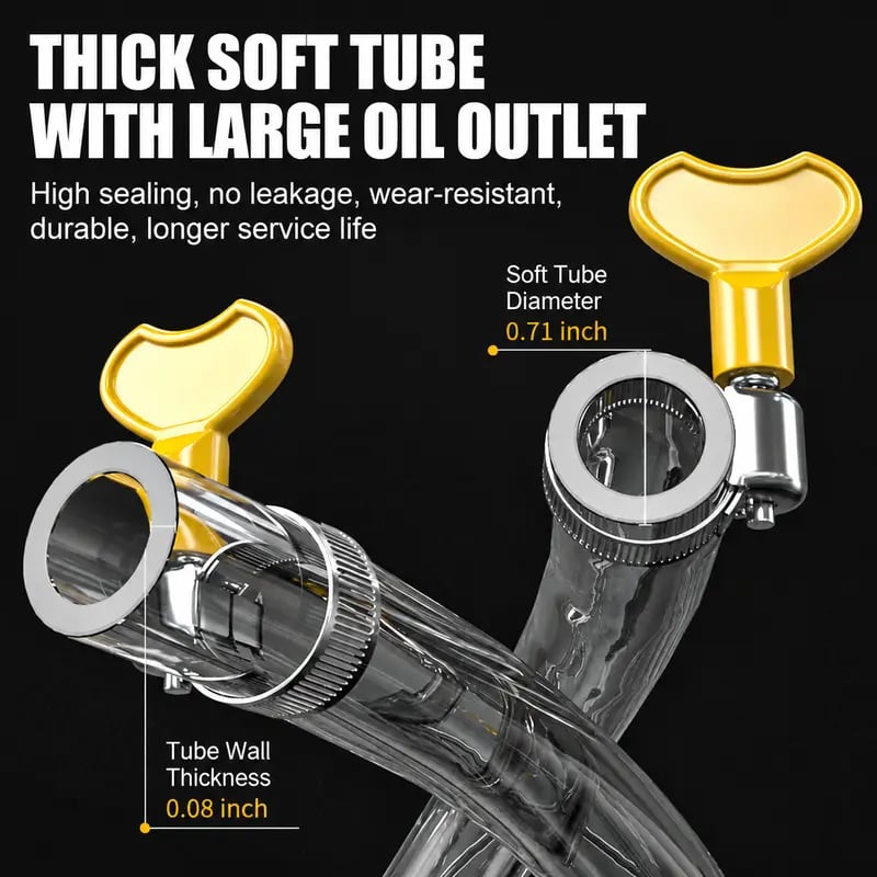 ⛽Manual Siphon Pump Kit with 1M Hose. Rubber Pump Bulb & 2 Hose Clamps. Liquid Transfer Pump for Fuel Water Oil. Car Boat Motorcycle