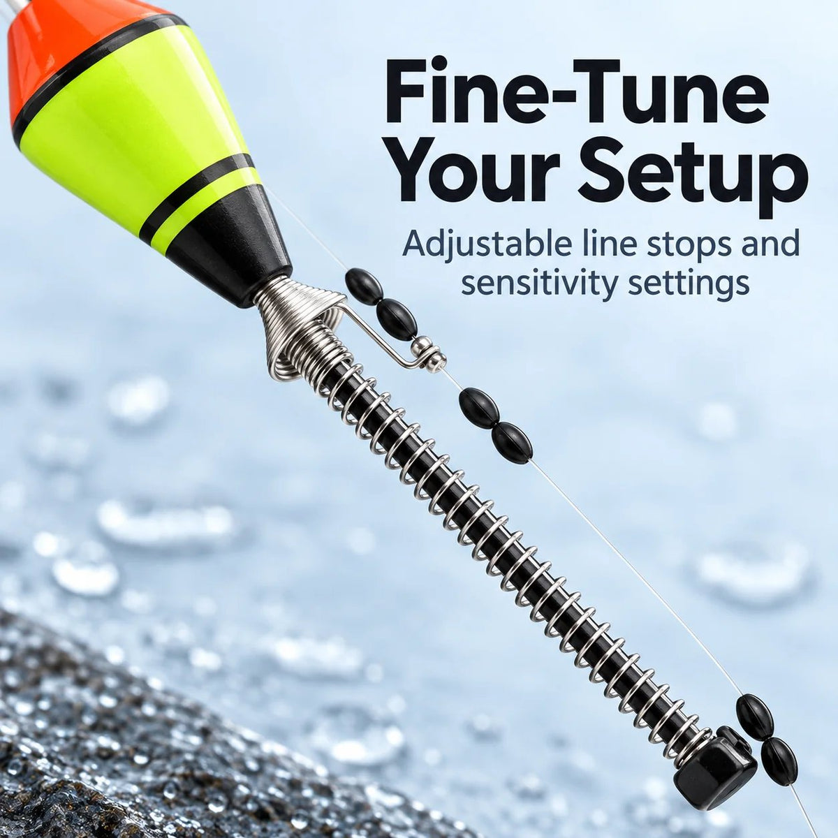 🎣Spring-Loaded Fishing Float with Fluorescent Float Body
