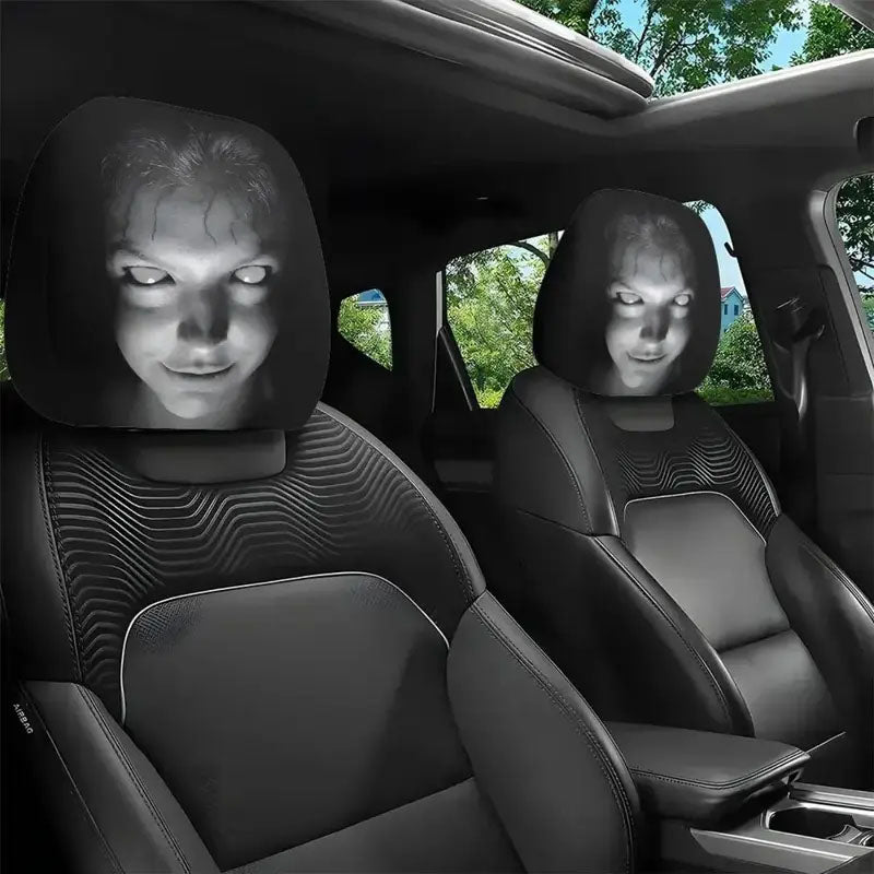Halloween Horror-Themed Car Headrest Cover
