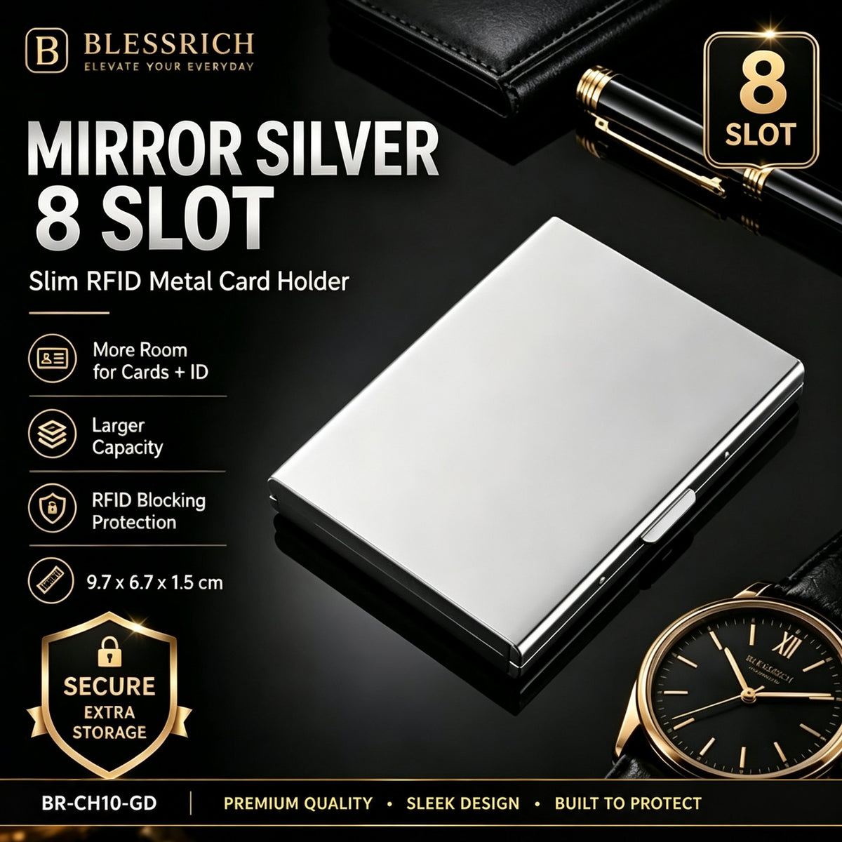 💳RFID Blocking Metal Card Holder