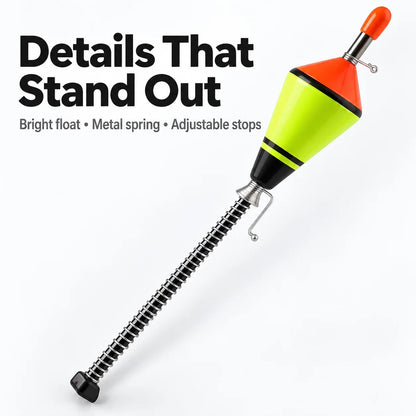 🎣Spring-Loaded Fishing Float with Fluorescent Float Body