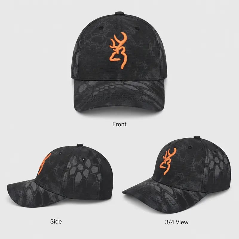 Embroidered Camo Baseball Cap for Men & Women