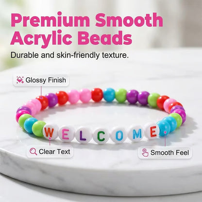 🔥Last Day 49% OFF - ✨🌈 Welcome BeadBracelets - StrengthenClassroom Friendship & SpreadWarm Kindness!