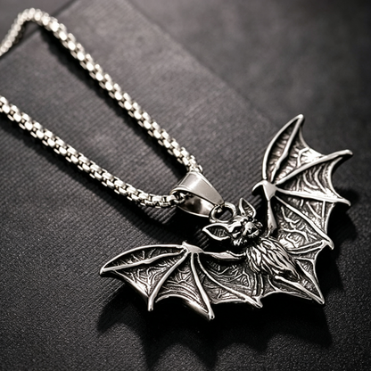Halloween Bat Stainless Steel Chain Necklace