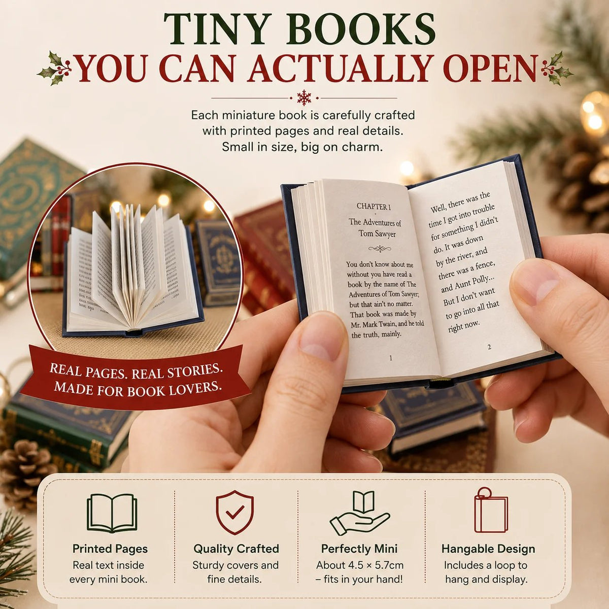 🔥Last Day 49% OFF📚 25-Day Mini Book Advent Calendar – A Book Lover's Christmas Countdown