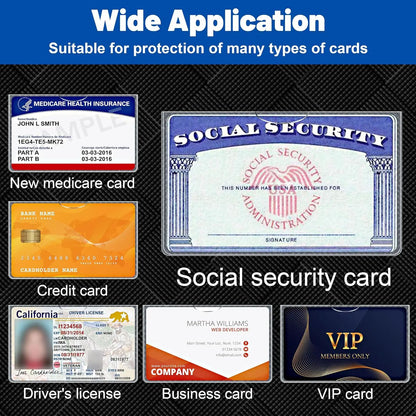 New Medicare Card Holder Protector Sleeves, Social Security Card Protector, 24 Mil Clear PVC Water Resistant Plastic Sleeves for New Medicare/Social Security/Business/ID/Credit Cards,CHRISTMAS GIFTS
