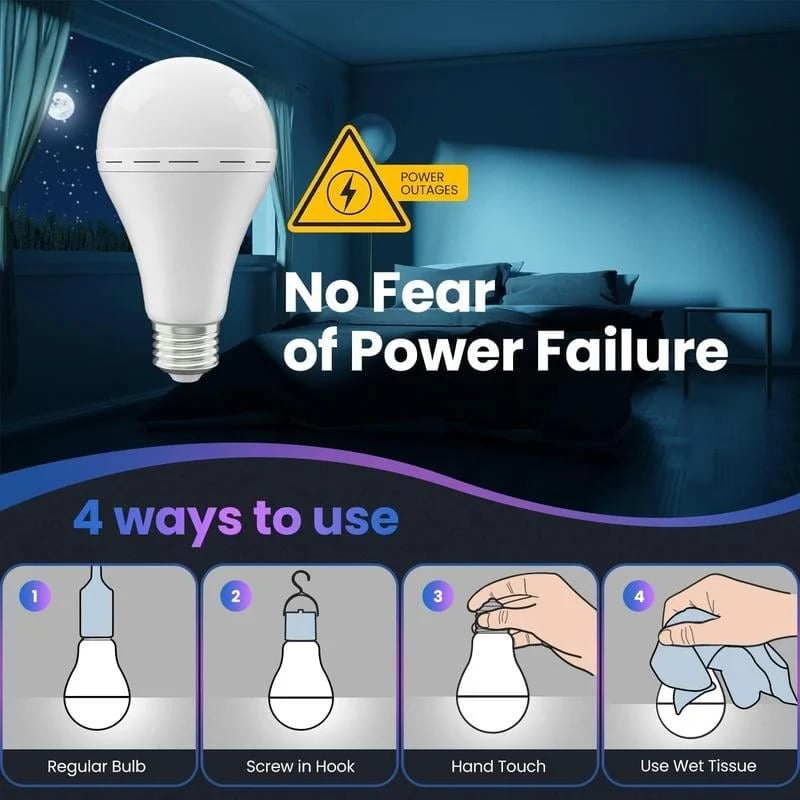 💡Rechargeable Emergency Light Bulbs