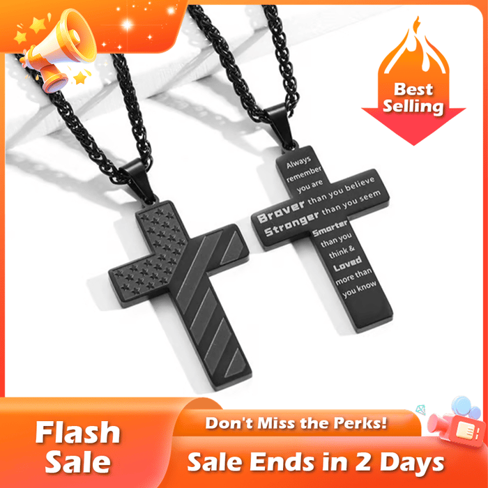 💥🎉✨Flag Cross Necklace,Best Gifts