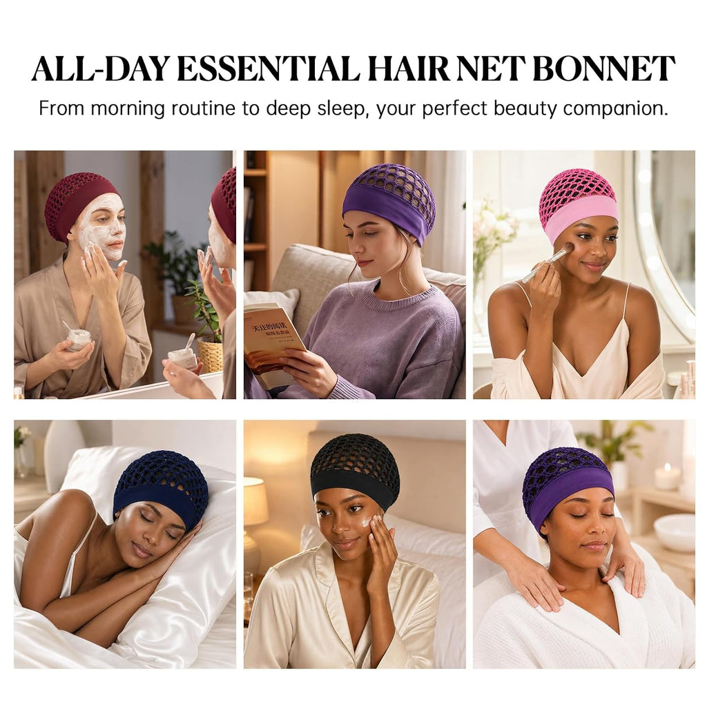 💖Hot 50% OFF🌹 3-Piece Stretchy Wide-Edge Sleeping Cap Set