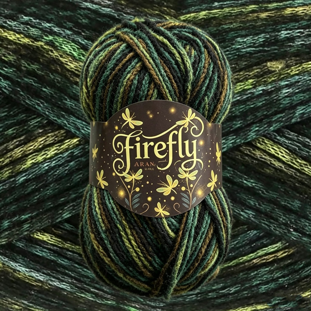 🧶Aran Wool 'Firefly' Iridescent Shimmer Yarn: A Touch of Magic in Every Stitch💫