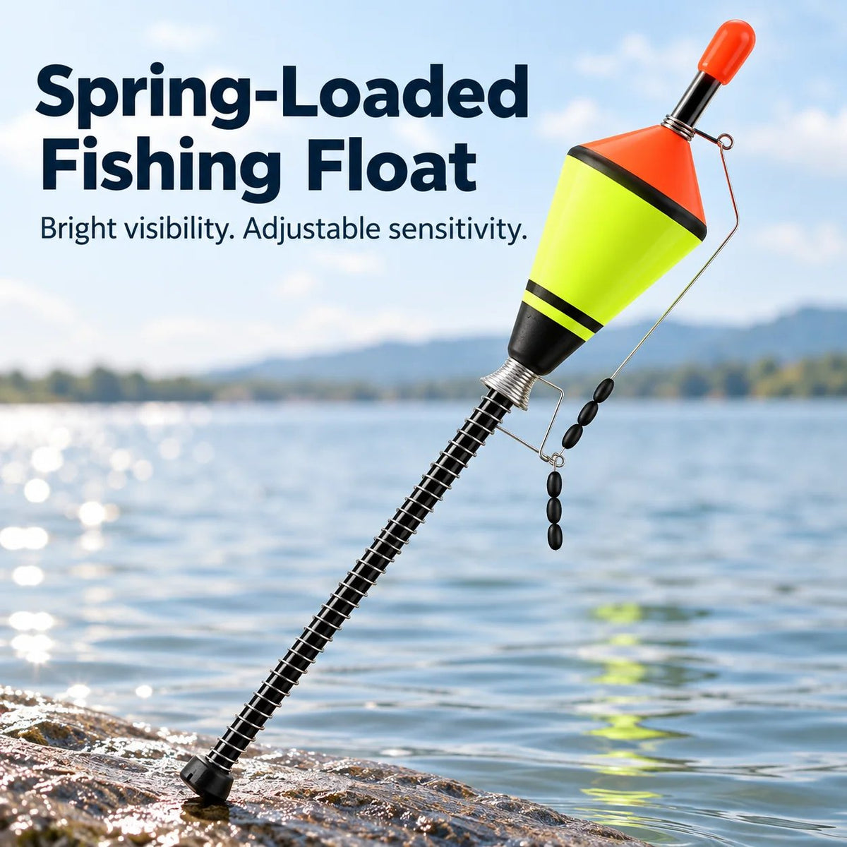 🎣Spring-Loaded Fishing Float with Fluorescent Float Body