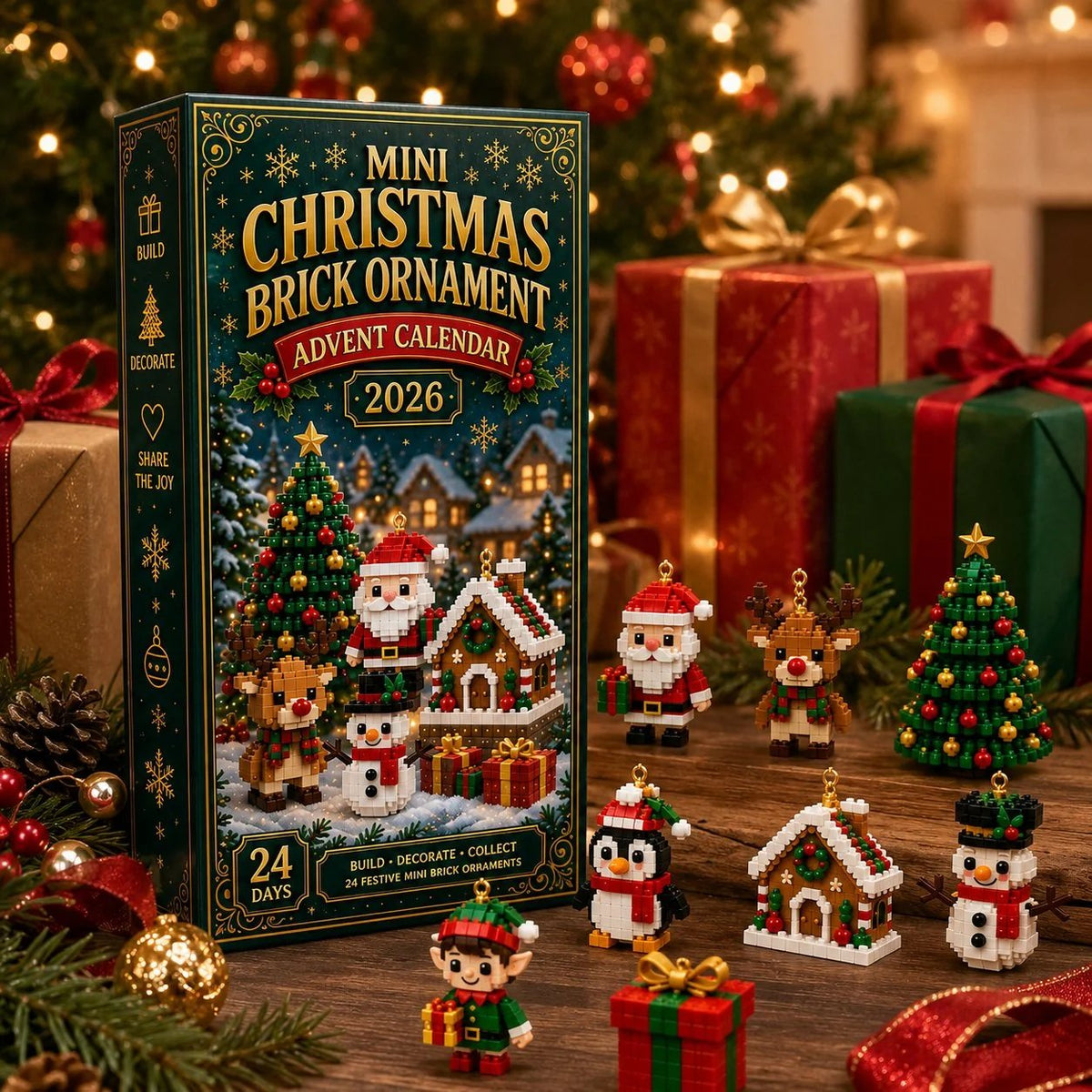🎄 24-Day Christmas Ornament Advent Calendar – Build a New Holiday Surprise Every Day ✨